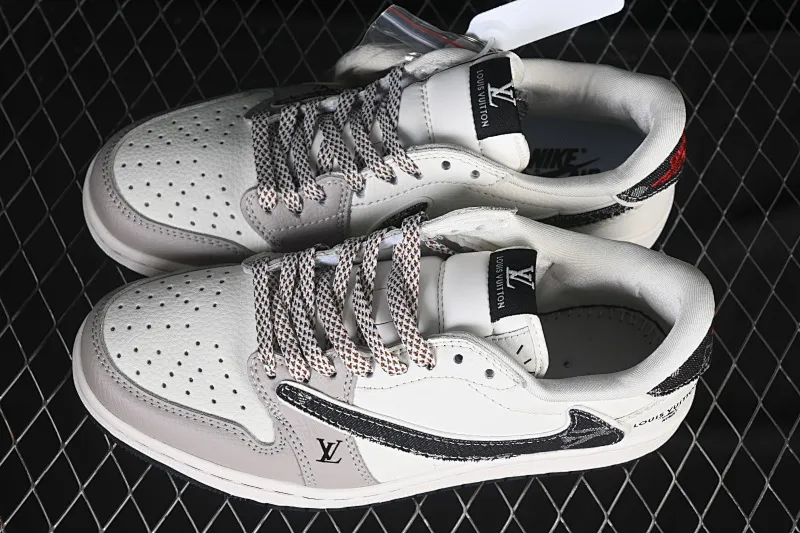 All categories Air Jordan Jordan series basketball shoes Air Jordan 1 Low High-end customized low-top sneakers Travis Scott x Fragment Design x Air Jordan 1 Low OG SP AJ1 Joe 1 LV joint beige denim low-top cultural casual sneakers JW1188-143
